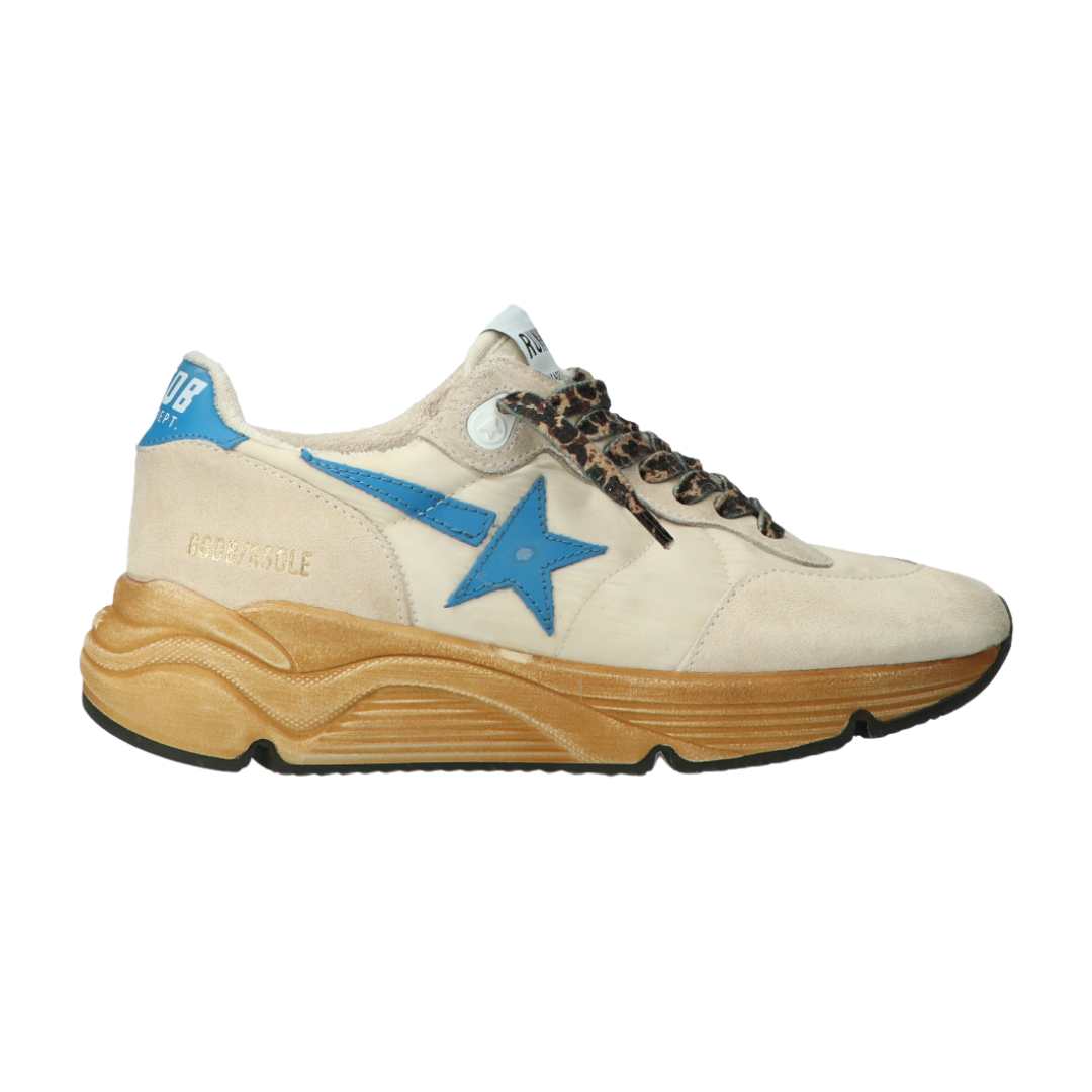 Running sole leather star sneakers