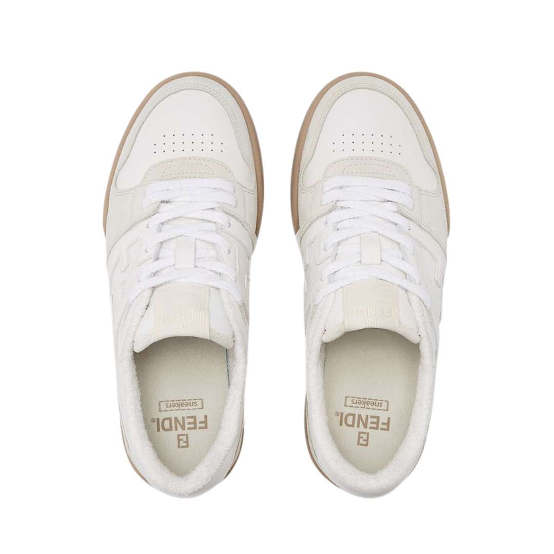 White suede low tops