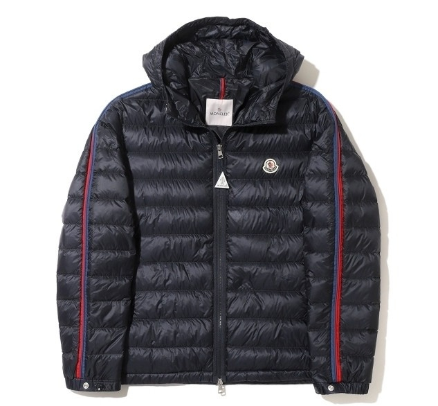 Logo patch tricolor lining down jacket