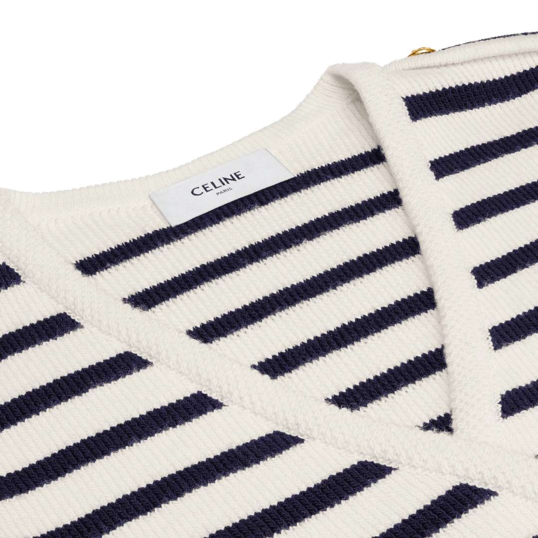 Cropped marinière cardigan