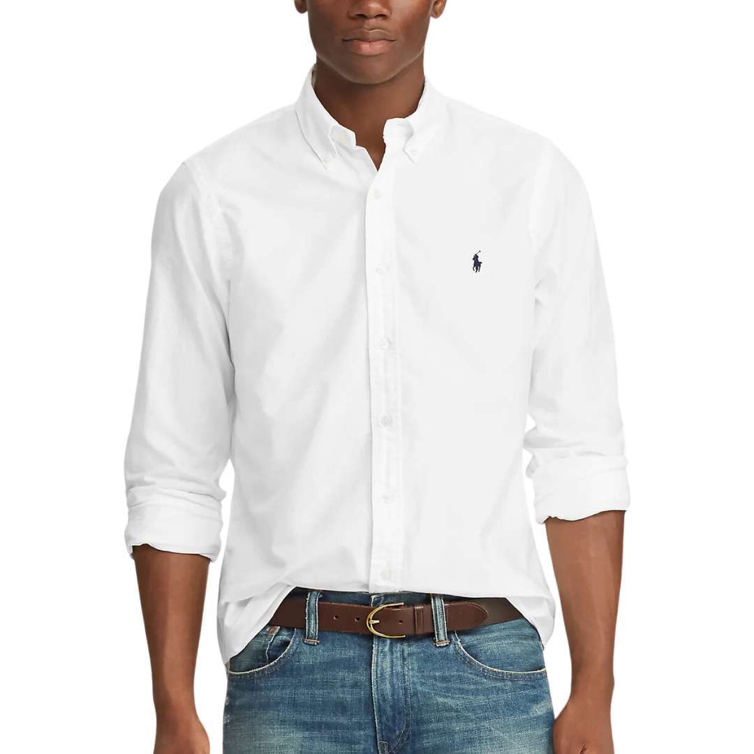 Pony Logo Embroidered Oxford Shirt