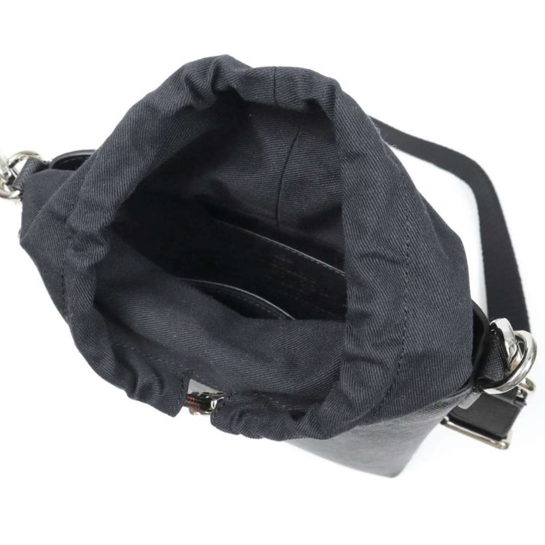 Vivienne Westwood Saffiano Drawstring Crossbody Bag Black