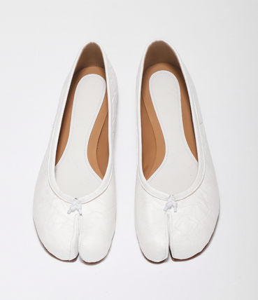 (W) Maison Margiela Tabi Ballerina Shoes White