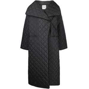 Oversized quilted wrap coat