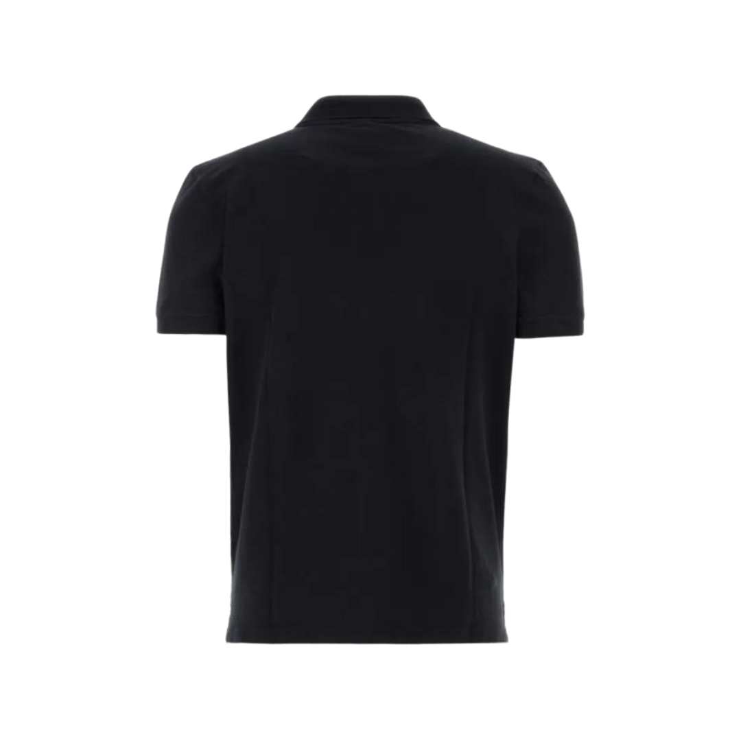 Maison Kitsune Fox Head Patch Polo Black