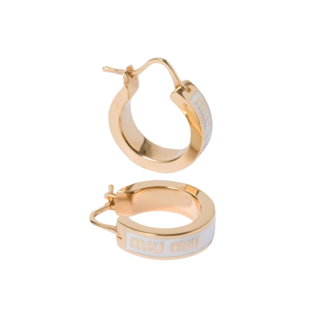 Enamel metal earrings