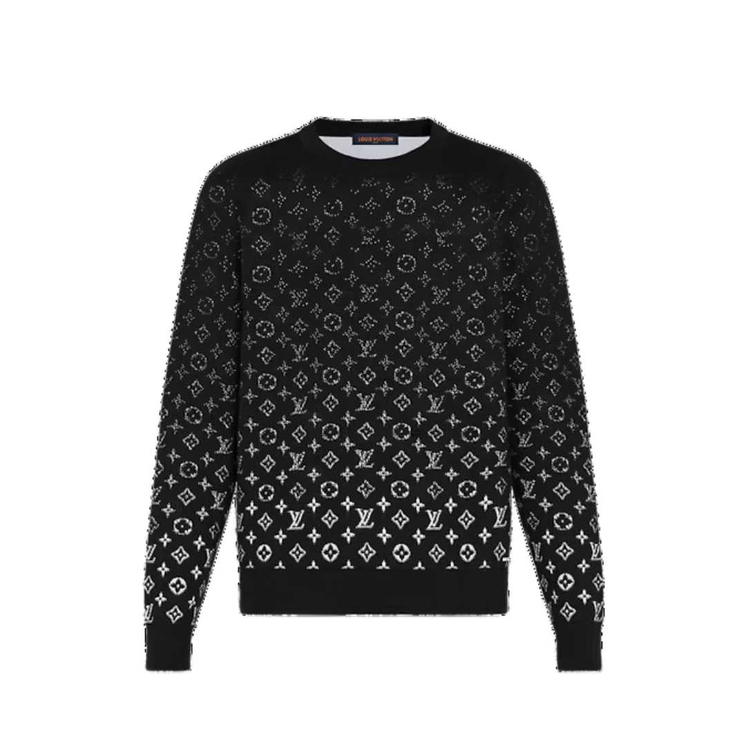  LV Monogram Degradé Crewneck Black White