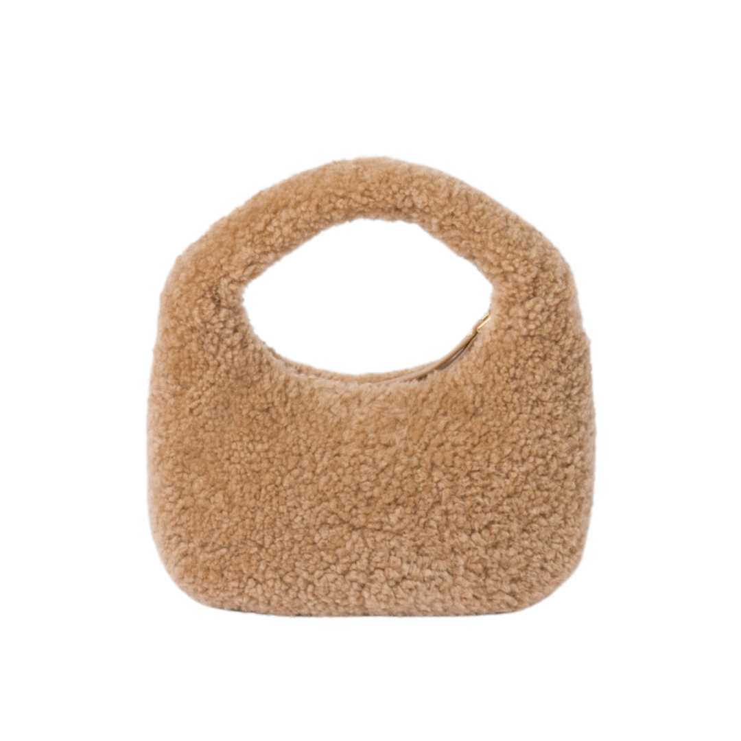 Wander shearling hobo bag