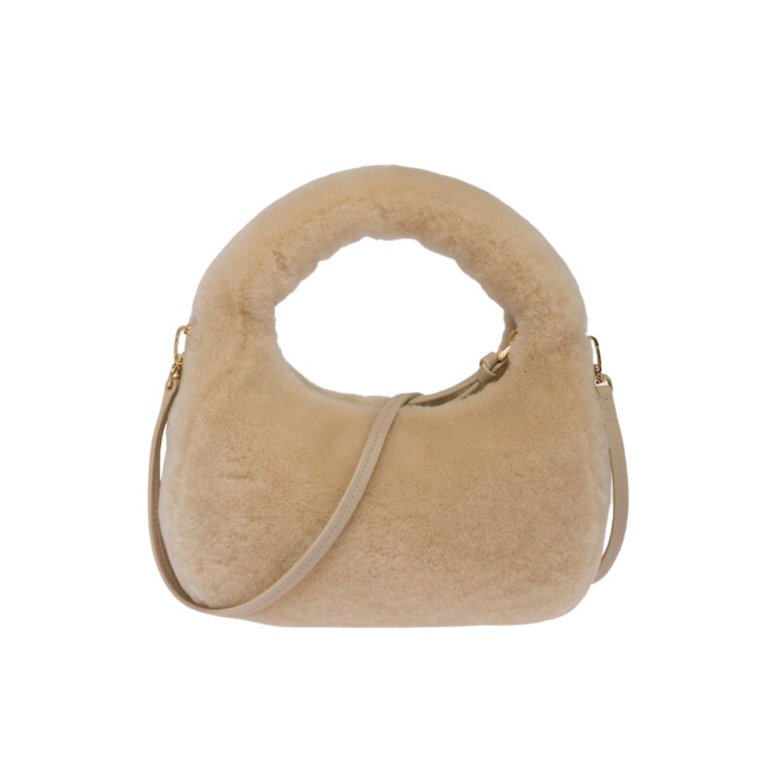 Wander sheepskin hobo bag