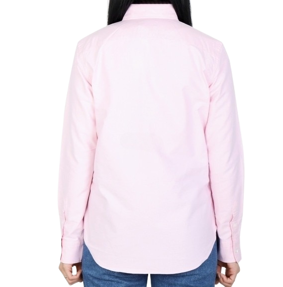 Pony logo embroidered Oxford shirt