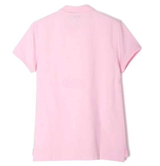 Pony logo embroidered stretch cotton short sleeve collar