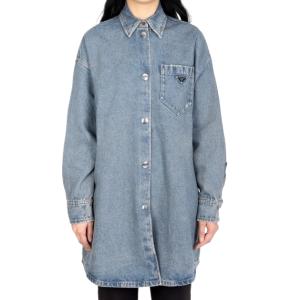 Oversized denim shirt