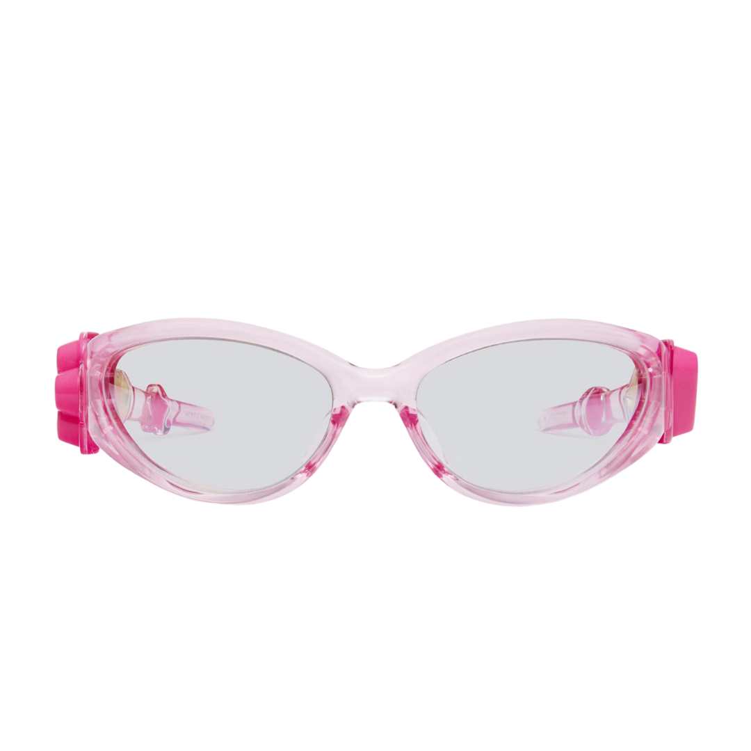 Gentle Monster Gummy PC12 Sunglasses In Translucent Pink TR Frame With Gray Mirror Lenses