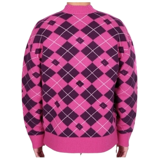 ARGYLE JACQUARD WOOL JUMPER
