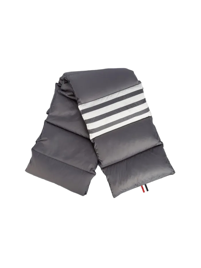DOWN-FILLED 4-BAR SCARF MED GRAY